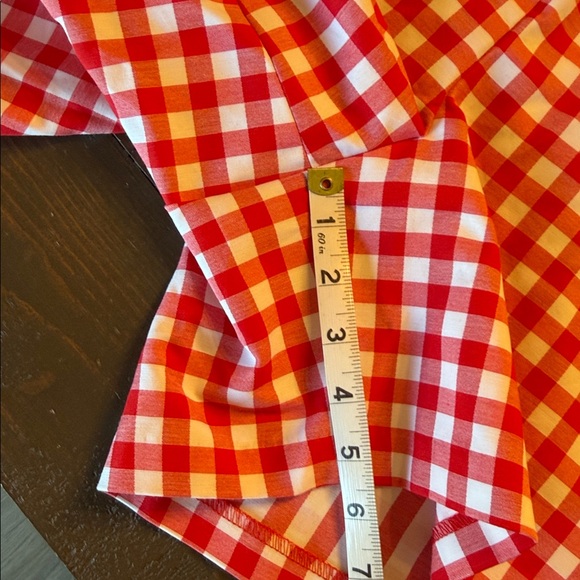 NWOT Lane Bryant Red Gingham Shorts & Belt - Picture 8 of 8